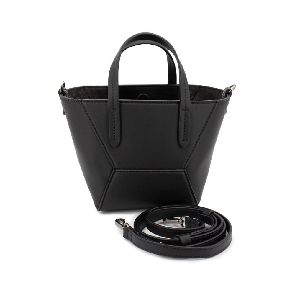 BRUNELLO CUCINELLI Zachte leren handtas met juweelborduursels Black Dames