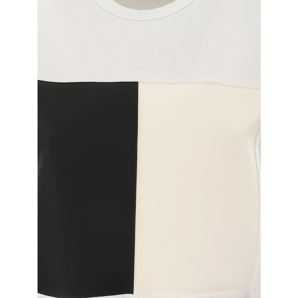 Comme des Garçons T-shirt met korte mouwen en voorop aangebracht detail White Dames