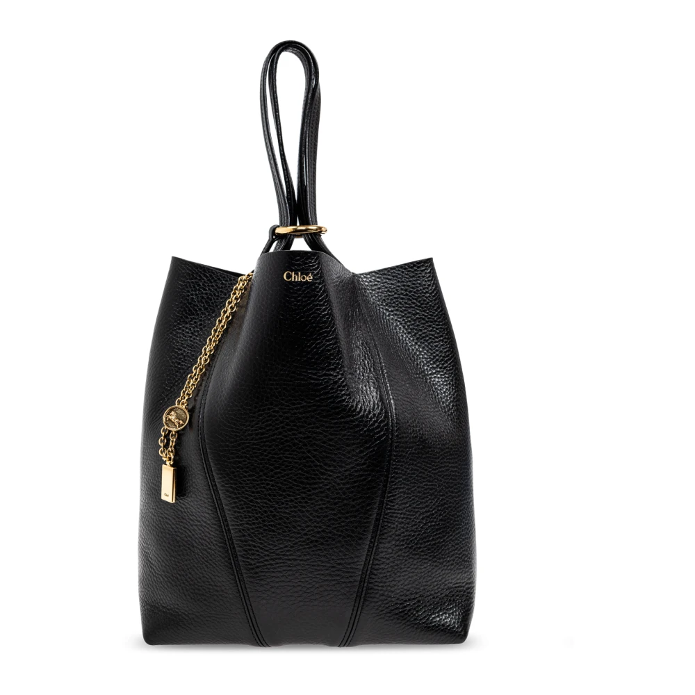 Chloé Black Spin Large Shopper Bag - Female - Shopping Bags - One Size - Bags