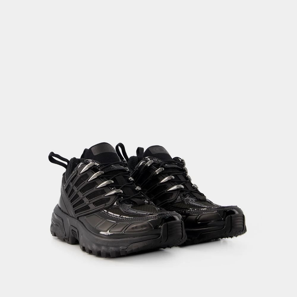 MM6 Maison Margiela Zwarte Polyester Sneakers met Rubberen Zool Black Dames