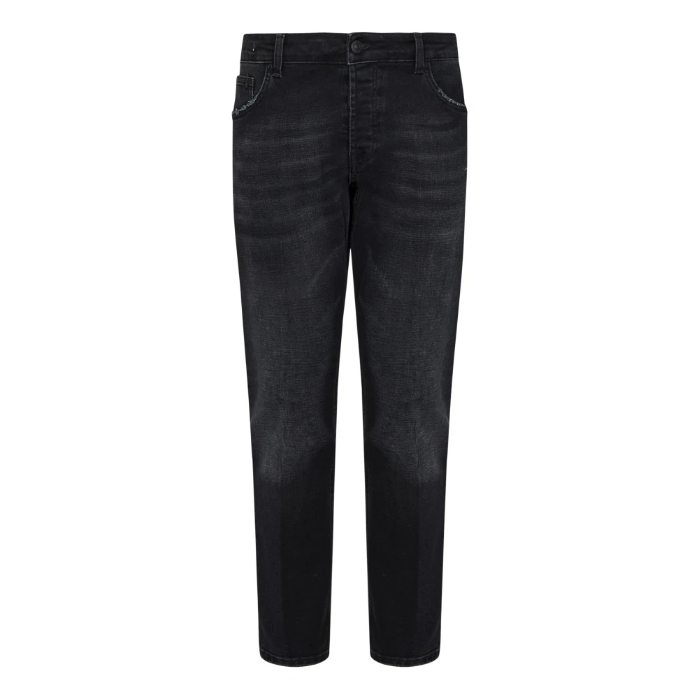 Michael Coal Svarta Slim Fit Jeans med Distressed Look Black, Herr