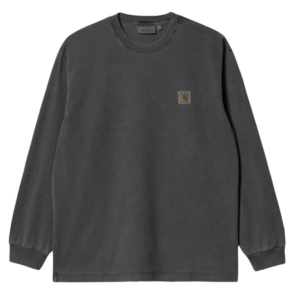 Carhartt WIP Ruimvallend T-shirt met lange mouwen en geverfde stof Gray Heren