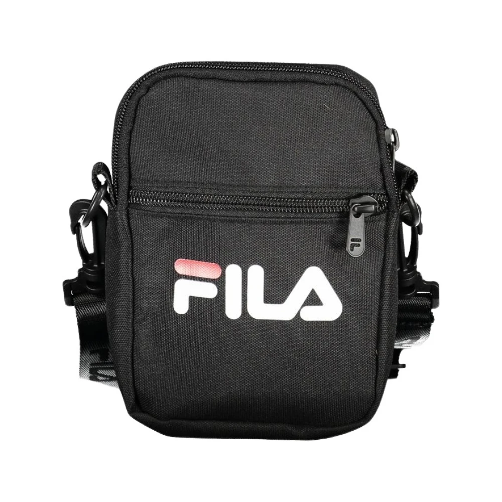 Fila Stijlvolle Zwarte Schoudertas met Zakken Black Heren
