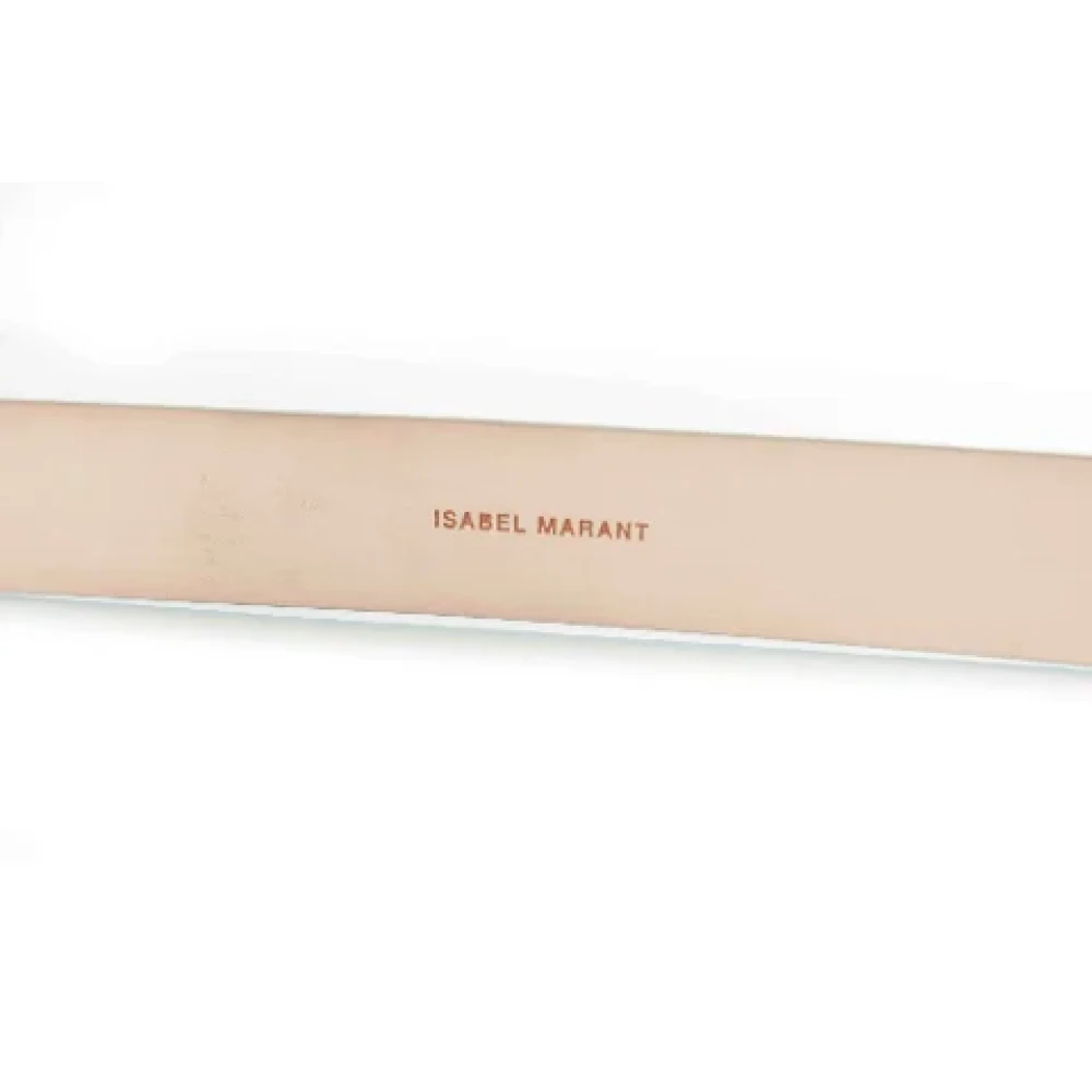 Isabel Marant Pre-owned Leather belts Beige Dames