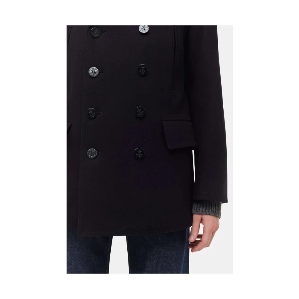 Gloverall Churchill Reefer Peacoat Navy Blue Heren