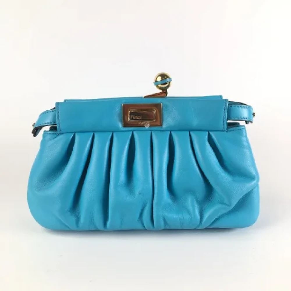 Fendi Vintage Pre-owned Leather fendi-bags Blue Dames
