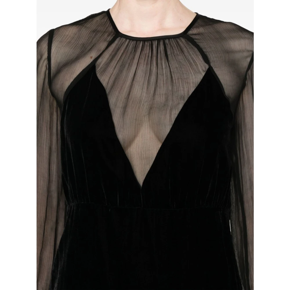 Twinset Zwarte Elegante Jurk voor Vrouwen Black Dames