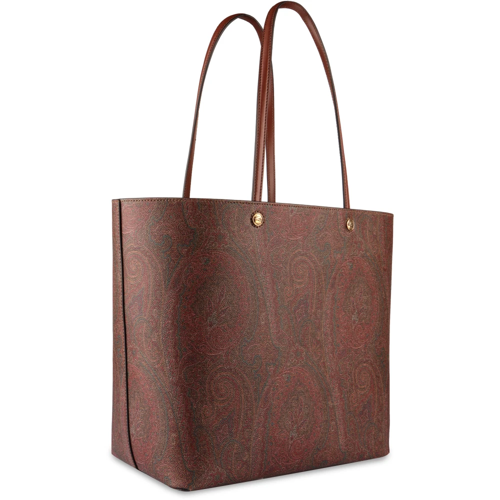 ETRO Essential Maxi Tote met Jacquard Paisley Brown Dames