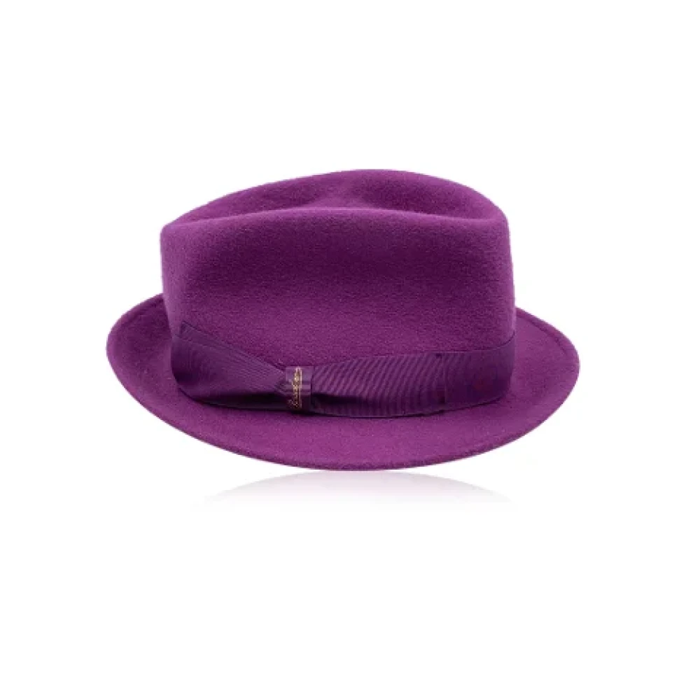 Gucci Vintage Pre-owned Wool hats Purple Dames