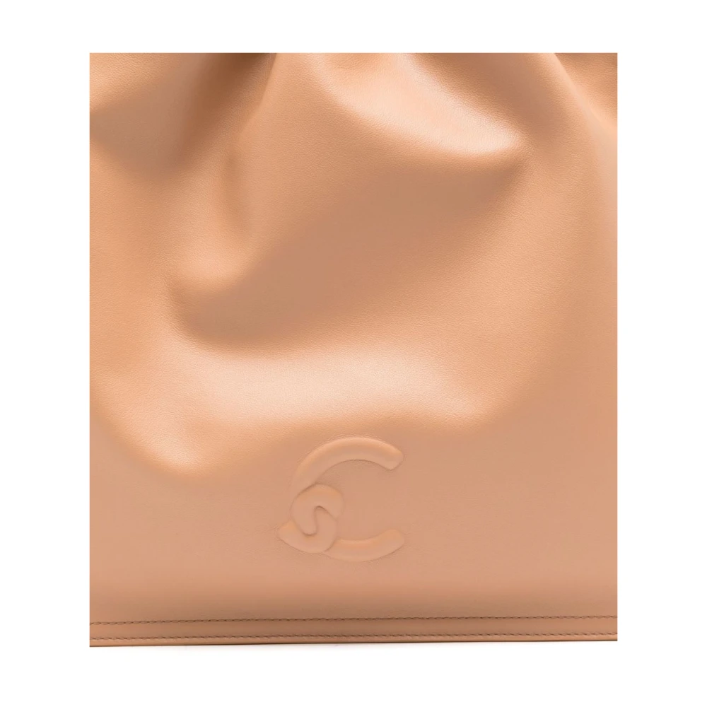 Coccinelle Dulse Schoudertas met Trekkoordsluiting Beige Dames
