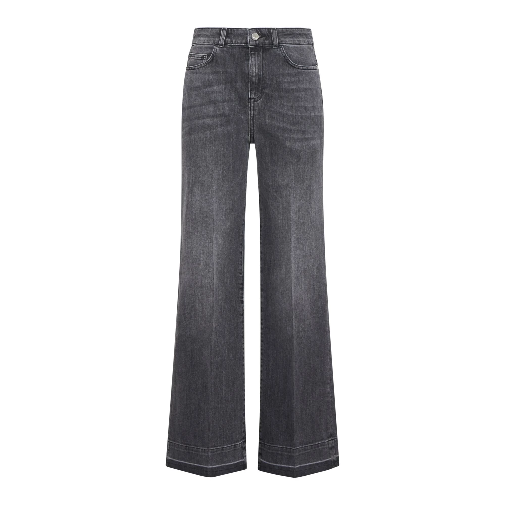 Kaos Women's Black Wide Jeans,, Denim Jeans W30