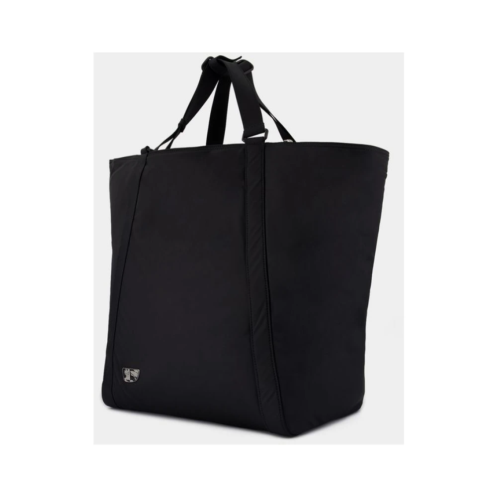 Burberry Zwarte Nylon Shield Shopper Tas Black Unisex