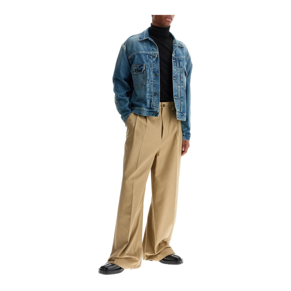 Maison Margiela Wijde Skater Chino Broek Beige Heren