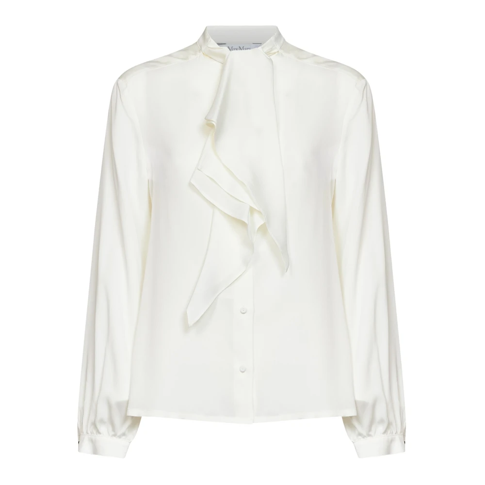 MAX MARA | White MXMLECCIO ruffled shirt | female | 42 - Bild 2