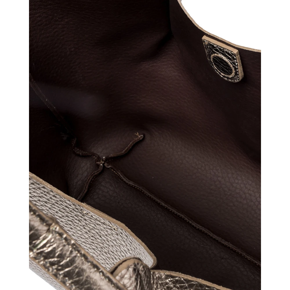 Gianni Chiarini Gouden leren tote tas Yellow Dames