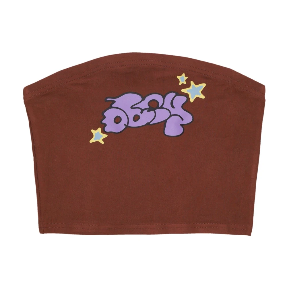 Obey Sepia Multi Bandeau Tube Top Brown Dames