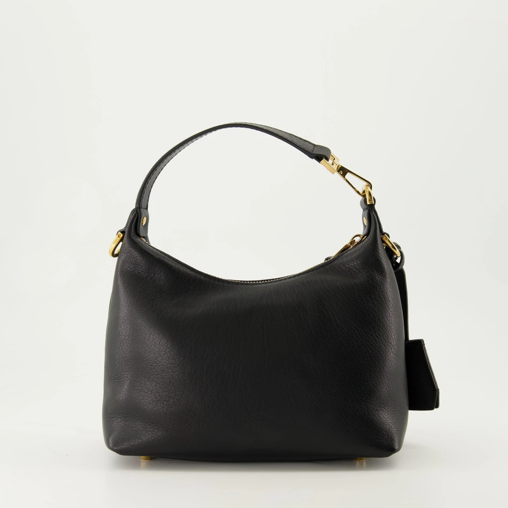 Versace Zwarte leren Hobo tas met Medusa metalen details Black Dames