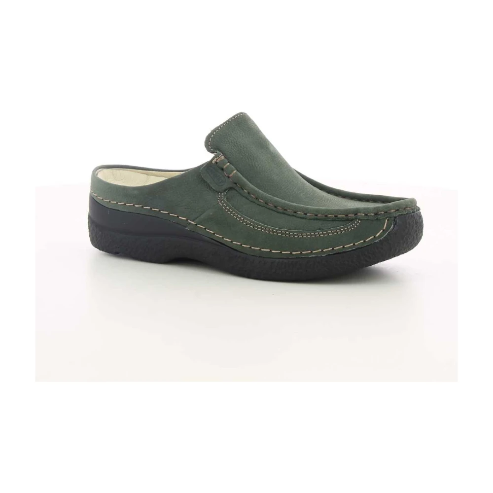 Wolky Damesschoenen Groen Roll Slide W23 Green Dames