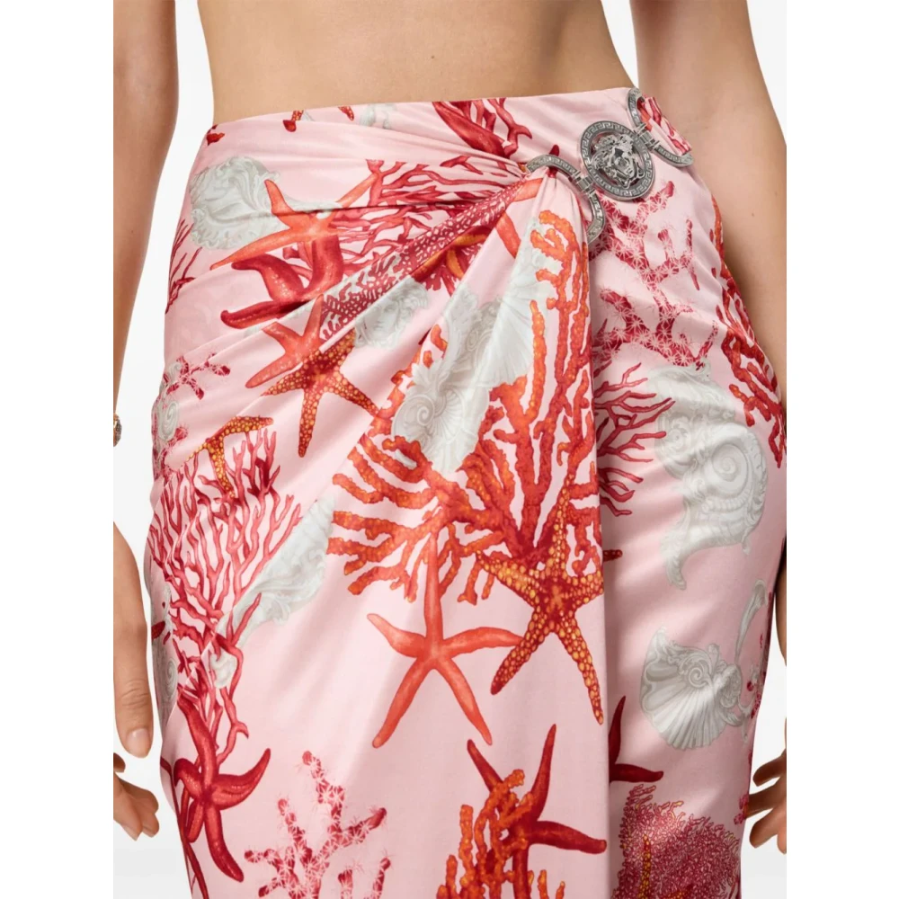 Versace Barocco Sea Print Rok Roze Pink Dames