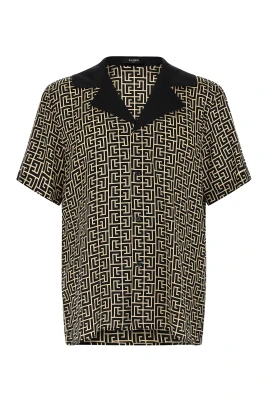 Monogram Cupro Bowling Shirt