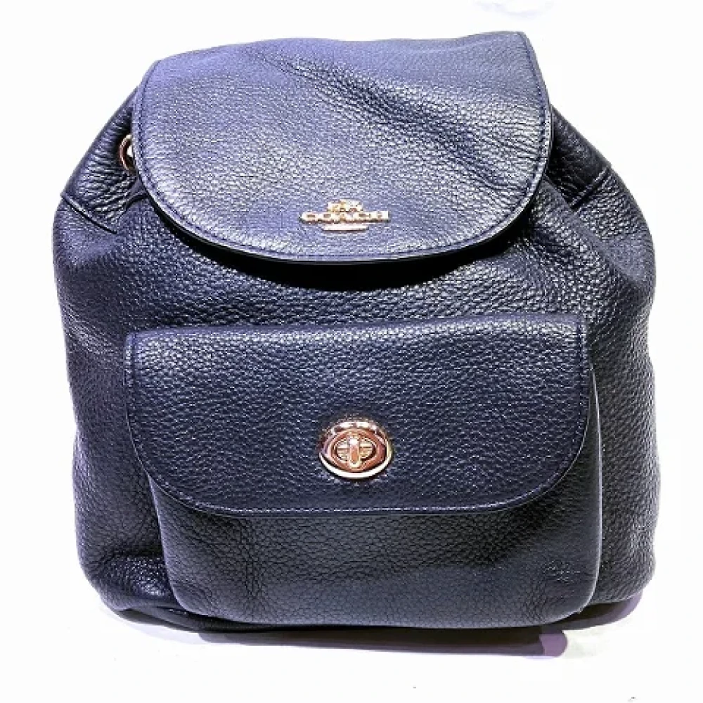 Coach Pre-owned Leather backpacks Blue Dames