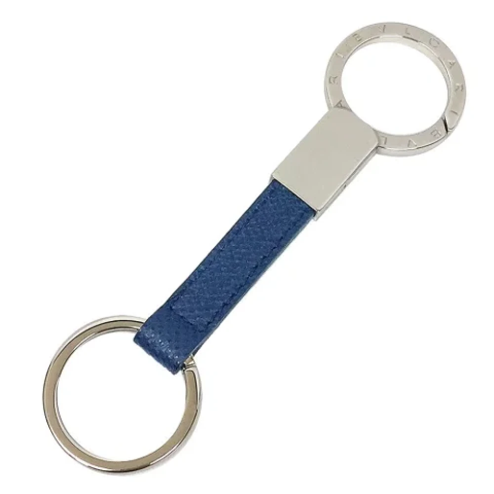 Bvlgari Vintage Pre-owned Fabric key-holders Blue Dames