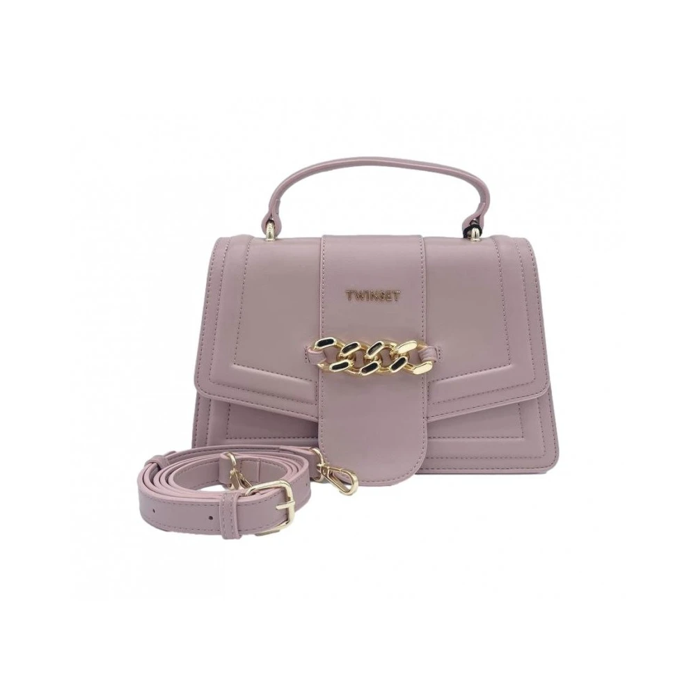 Twinset Elegante Handtas met Afneembare Schouderband Pink Dames