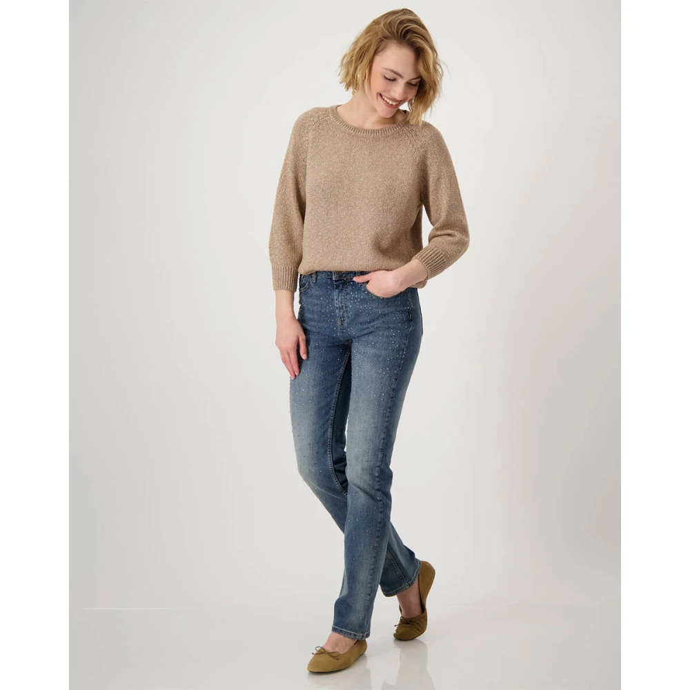 monari Stijlvolle Pullover Sweater Brown Dames