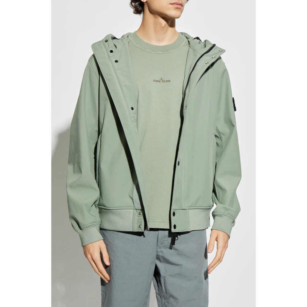 Stone Island Jas Licht Soft Shell-R Green Heren