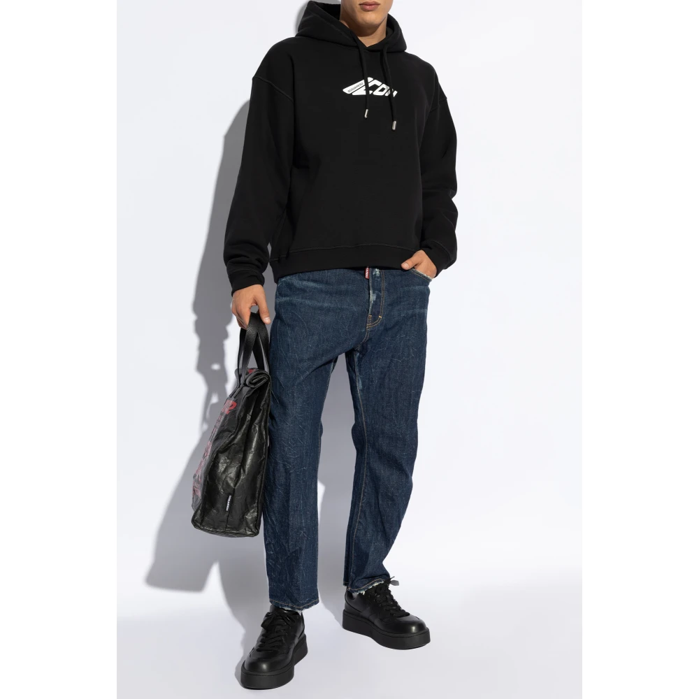 Dsquared2 Sweatshirt met logo Black Heren