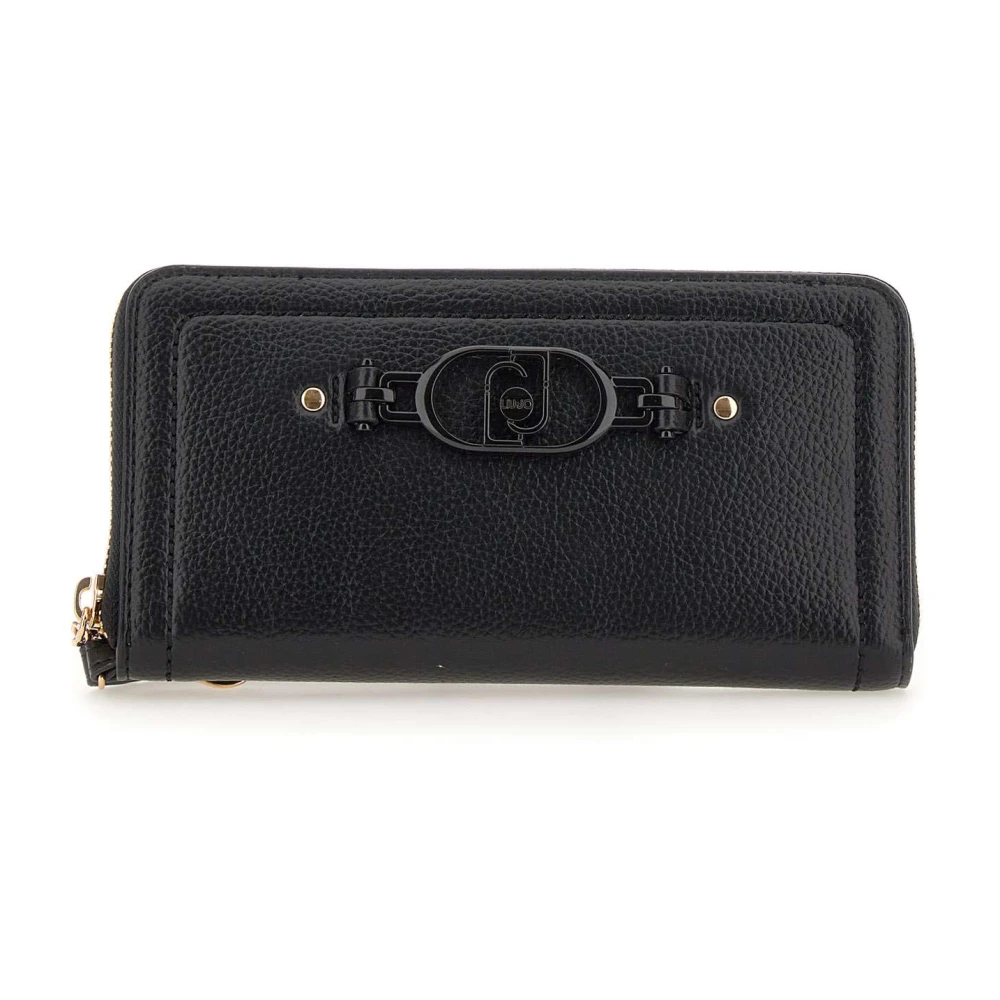 Liu Jo Zwarte Faux Leren Portemonnee met Rits Black Dames