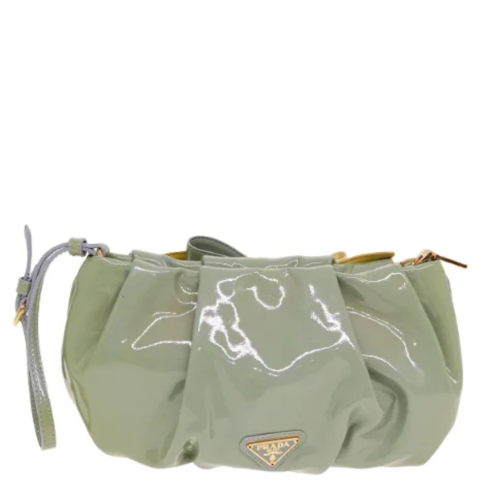Prada Vintage Pre-owned Canvas pouches Green Dames