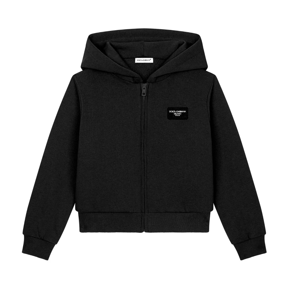 Dolce & Gabbana Zip Hoodie Black, Pojke