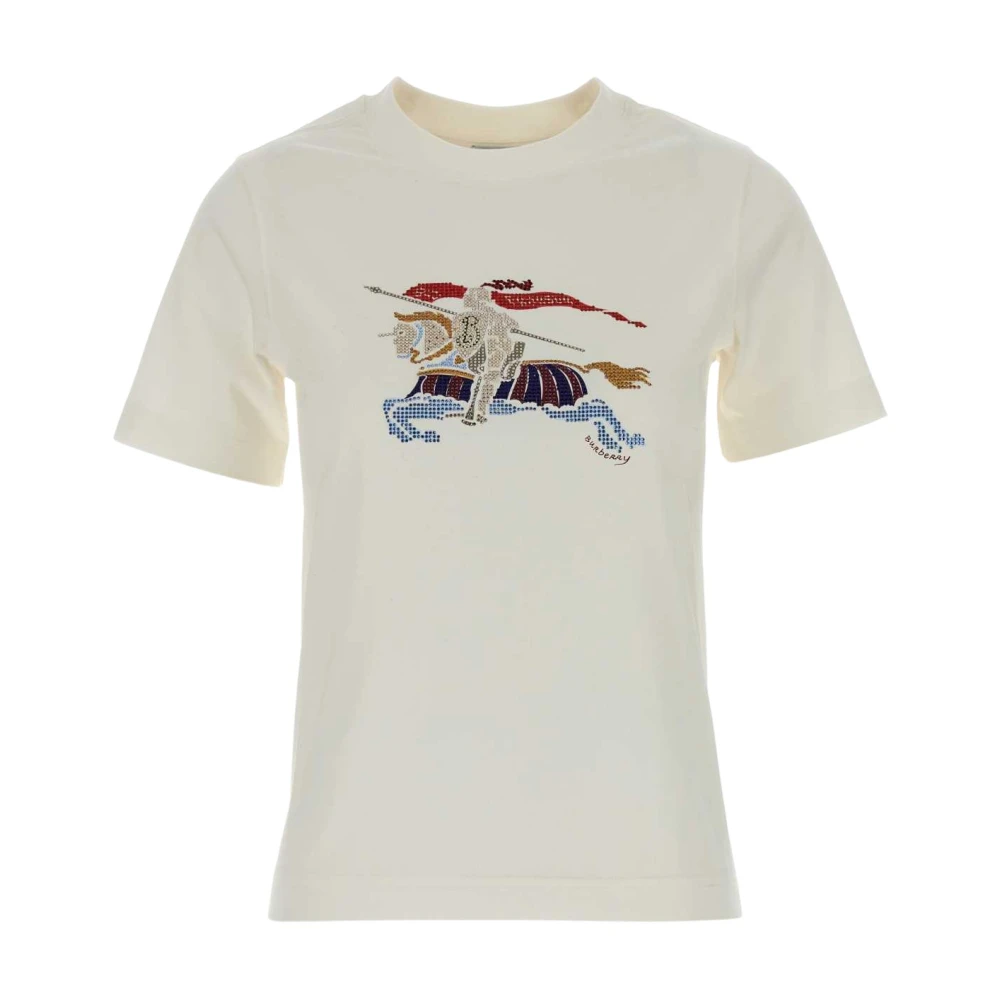 Burberry Women's White T-Shirts, S, Cotton T-Shirt