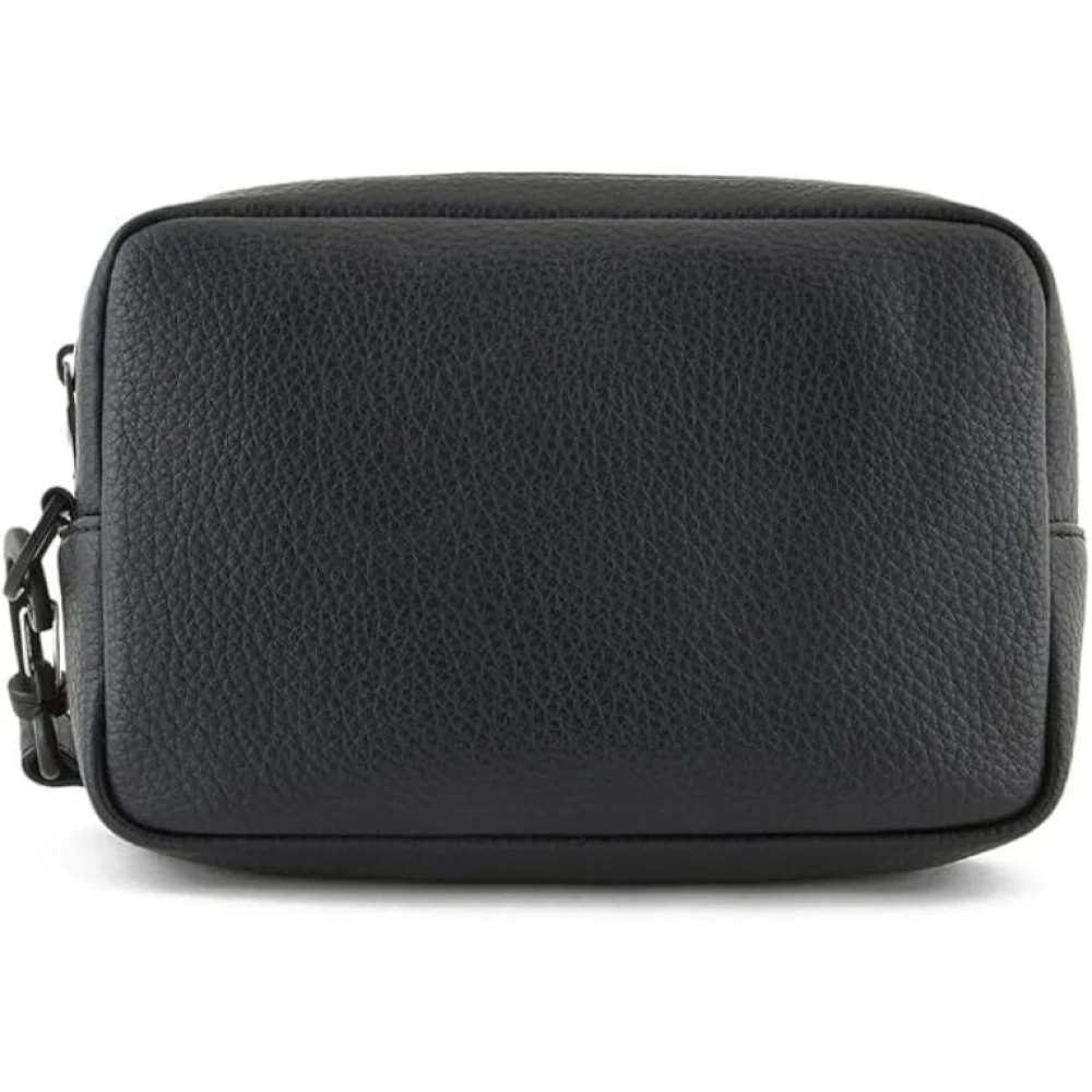 Armani Exchange Make-uptas met ritssluiting en stippenpatroon Black Heren