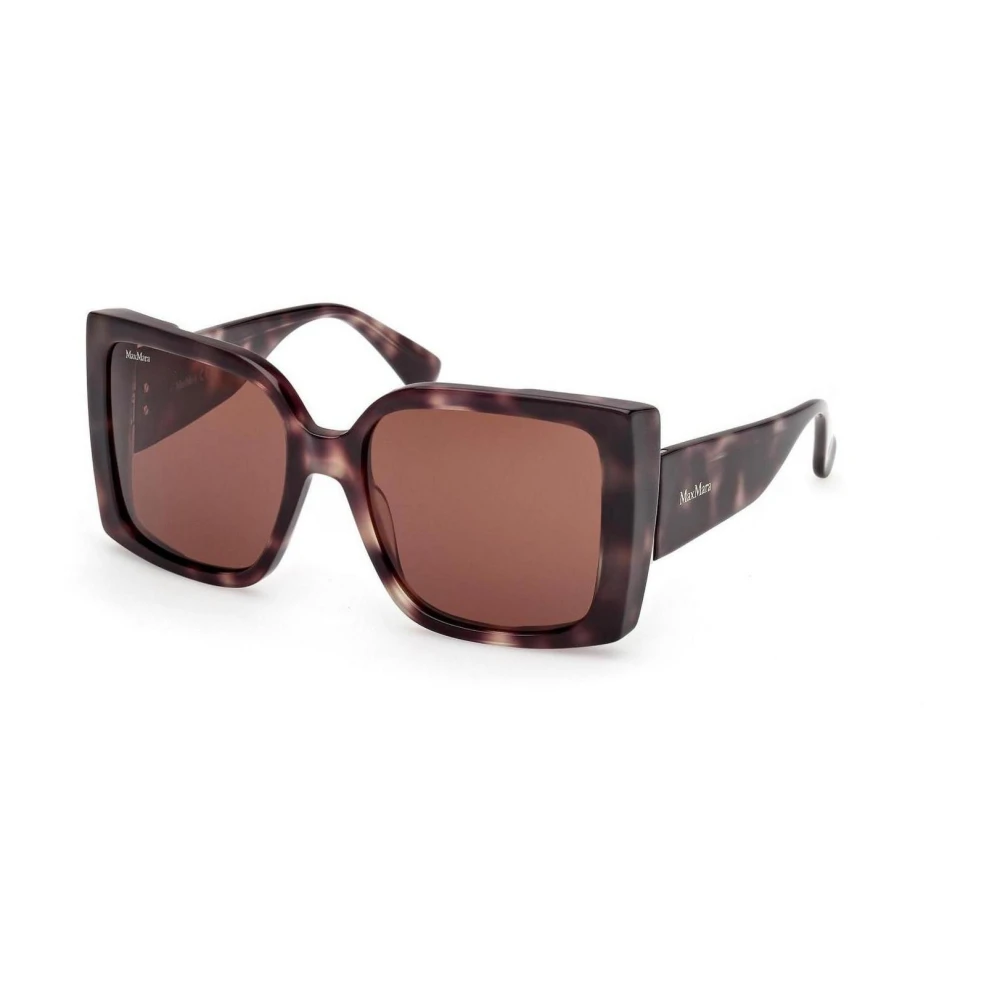 Max Mara Women's Brown Sunglasses, 56 Mm, Elegant Rectangular Sunglasses