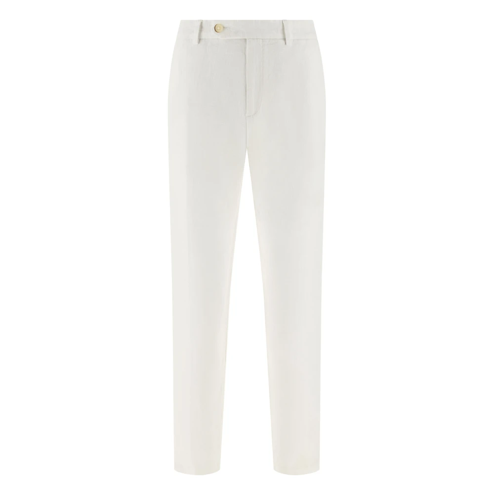 Boggi Milano Uomo Bianco - Linen Pantaloni - Trousers - W31