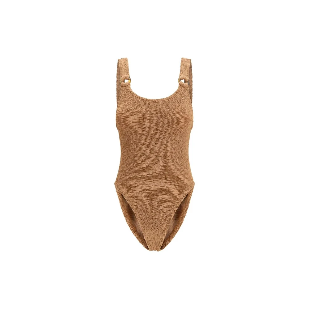 Hunza G Women's Brown Polyamide One-Piece Swimsuit
