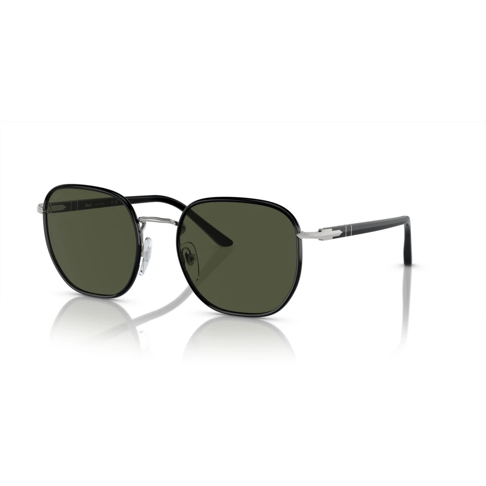 Persol Unisex Black Sunglasses,, /Green Sunglasses Medium