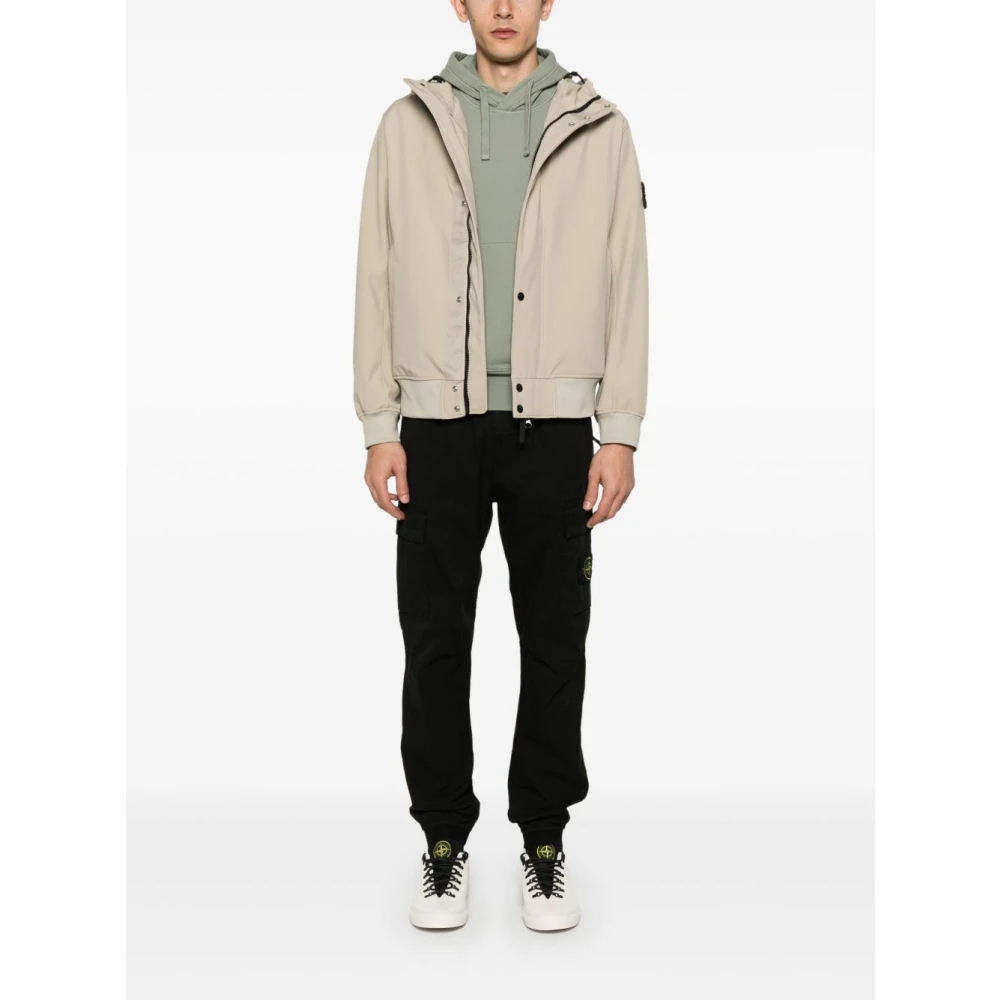Stone Island Beige Parka voor Mannen Beige Heren