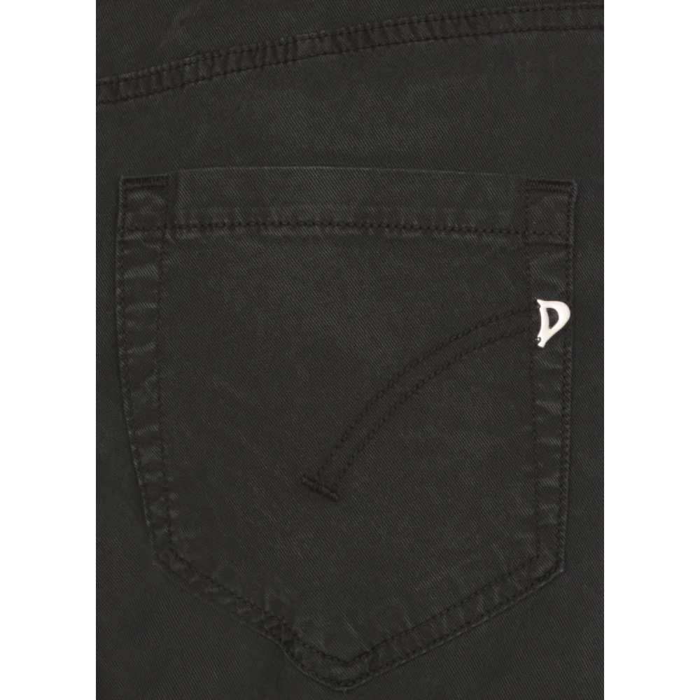 Dondup Zwarte Katoenmix Broek voor Vrouwen Black Dames