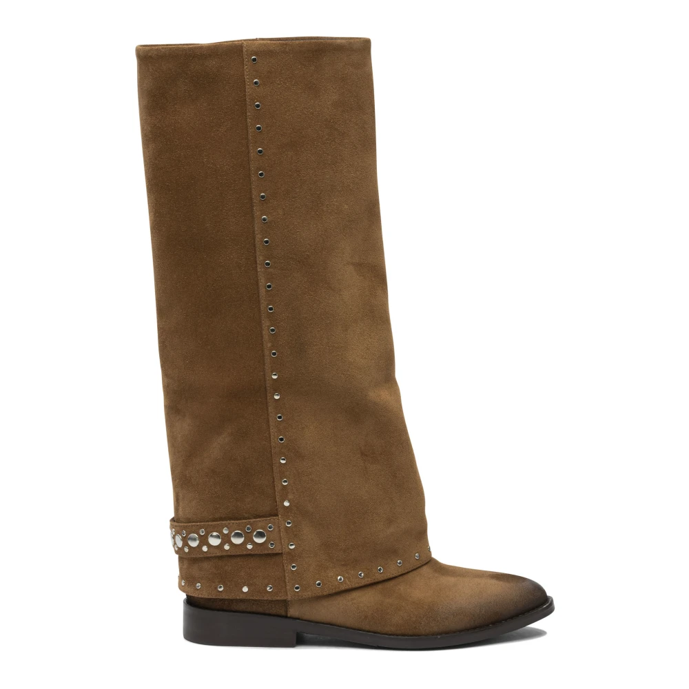 Strategia Women's Brown Leather Ankle Boots Stylish Design