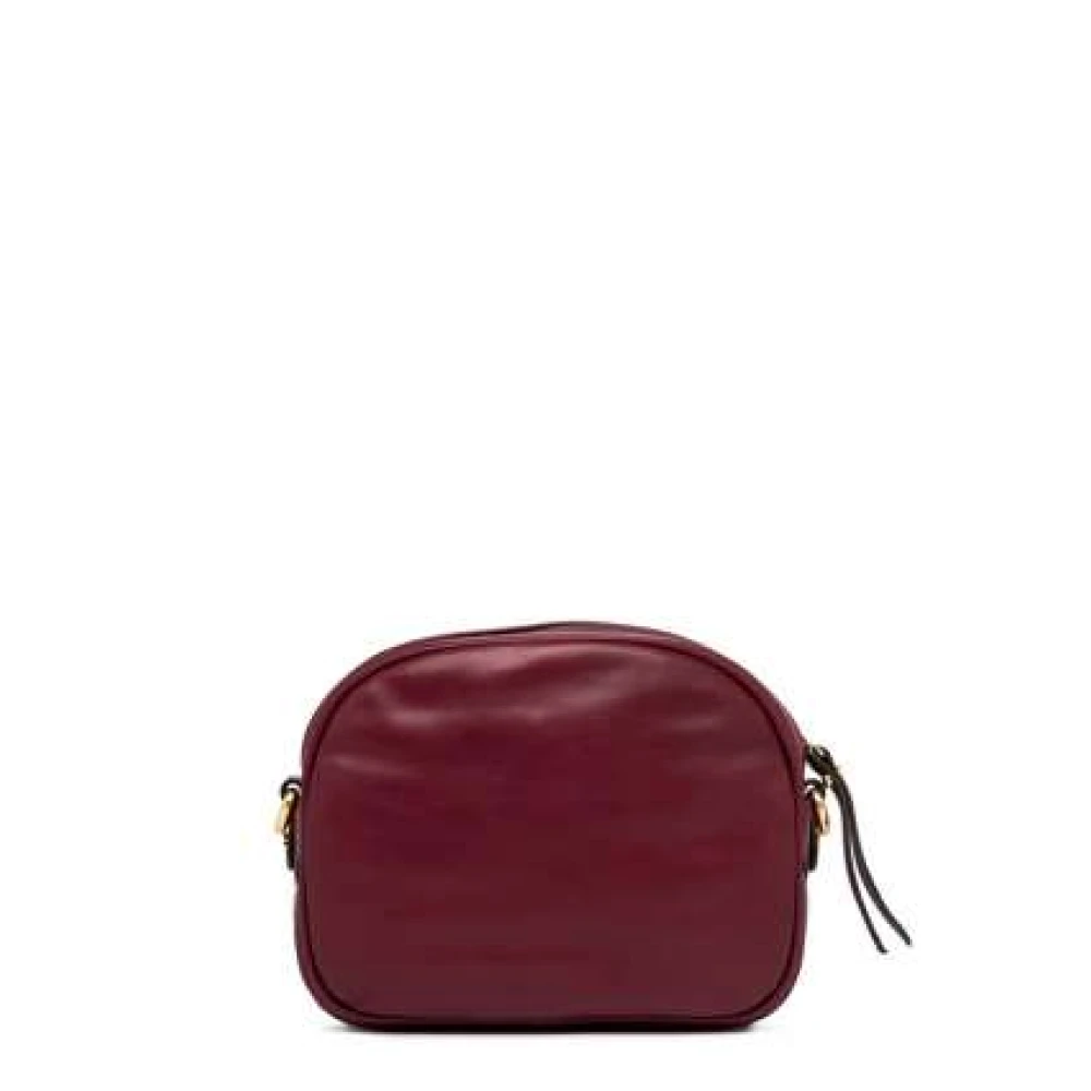Gianni Chiarini Vierkante leren crossbody tas Red Dames