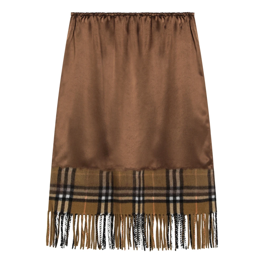 Burberry Lange Rok in Trendy Stijl Brown Dames