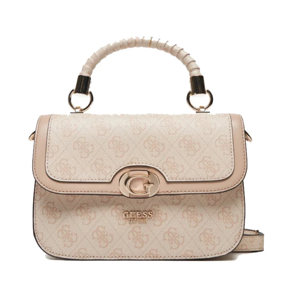 Guess Stijlvolle Logo Top Handtassen Beige Dames