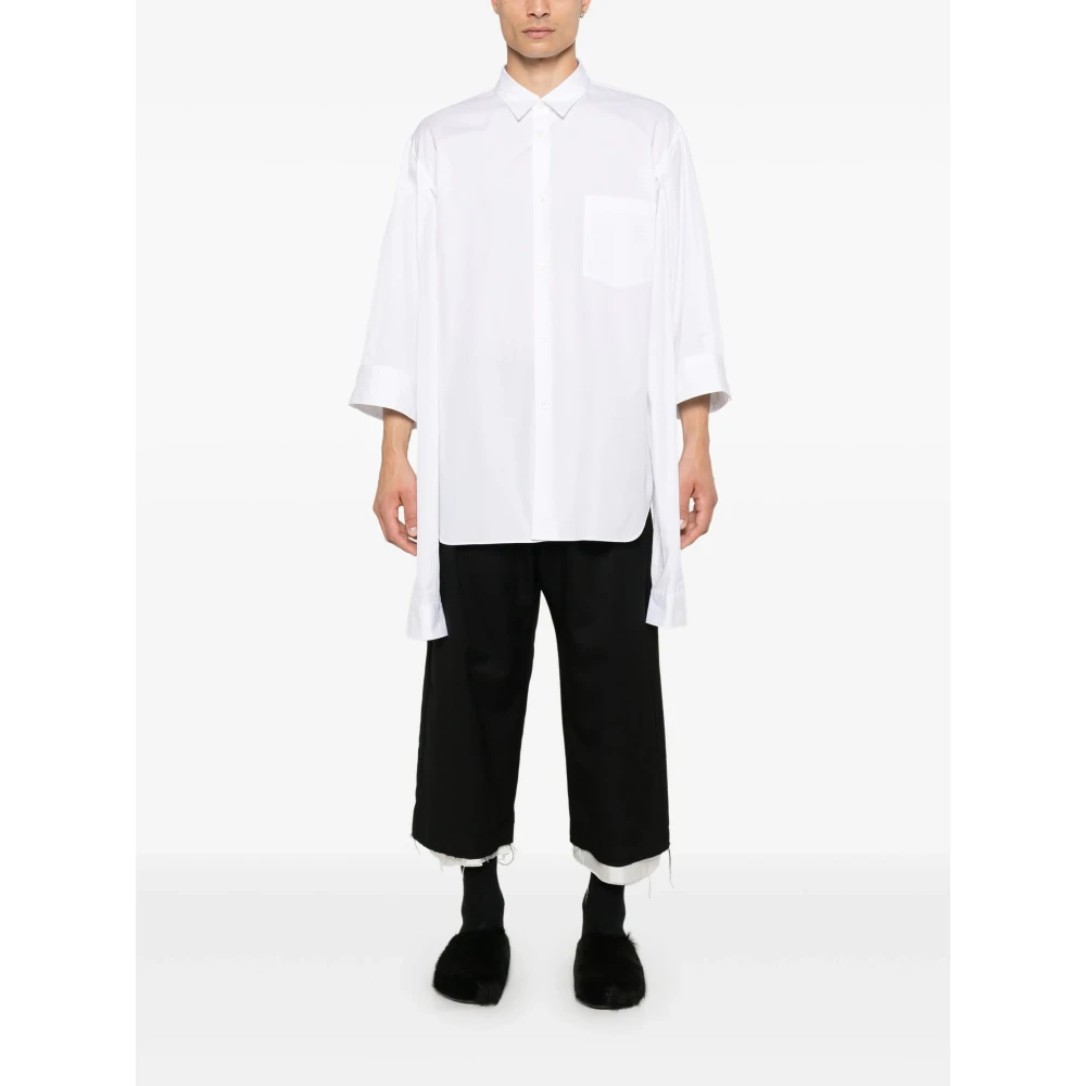 Comme des Garçons Cut-Out Double-Sleeves Overhemd White Heren