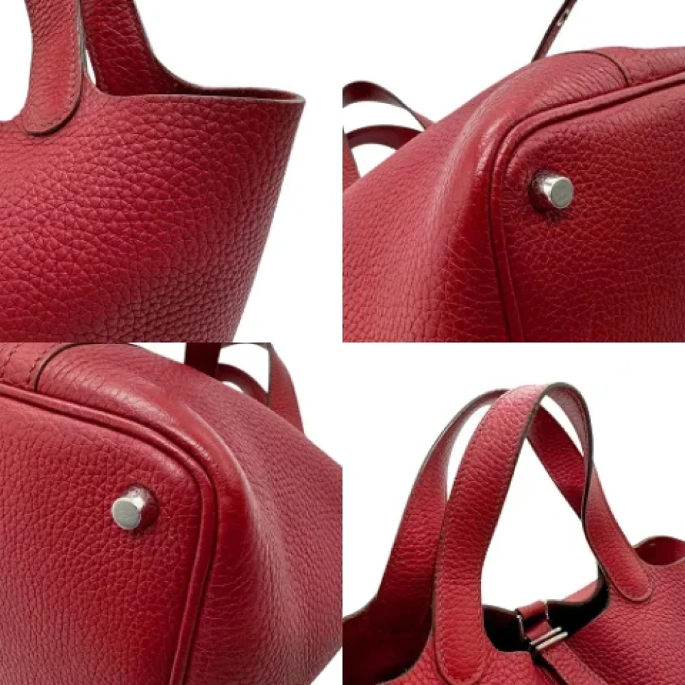 Hermès Vintage Pre-owned Leather handbags Red Dames