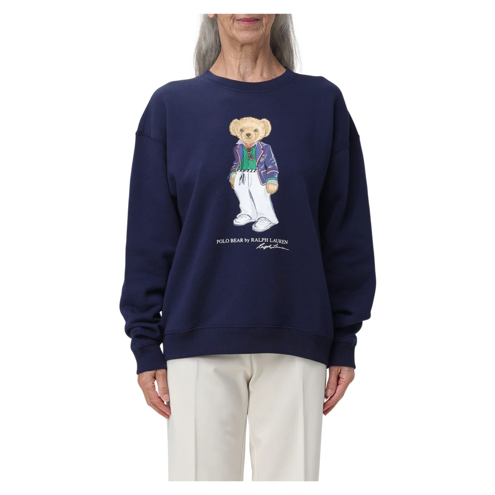 Polo Ralph Lauren Bear Pull Sweater Blue Dames