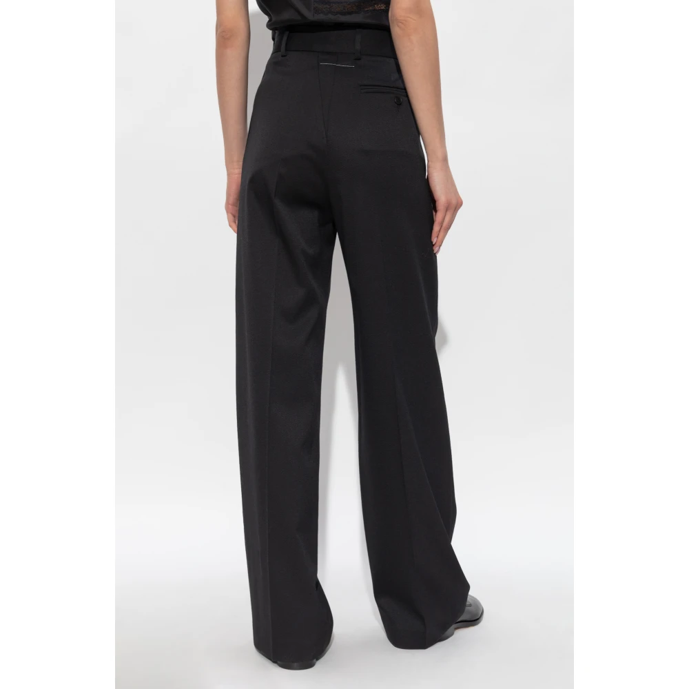 MM6 Maison Margiela Creased Trousers Black Dames