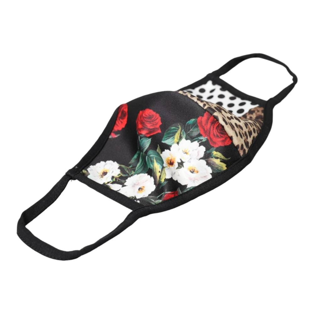 Dolce & Gabbana Luipaard Bloemen Elastisch Gezichtsmasker Multicolor Dames